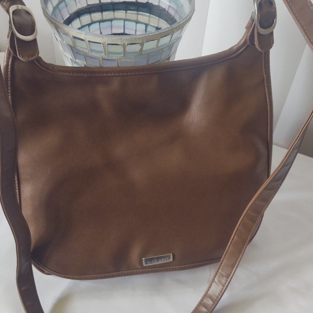 Nine West Flap Front Brown shoulder ba